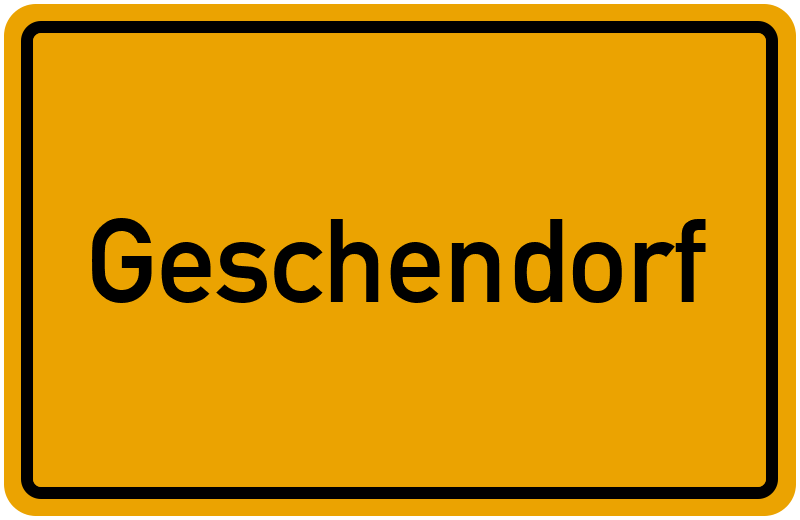 Ortsschild Geschendorf