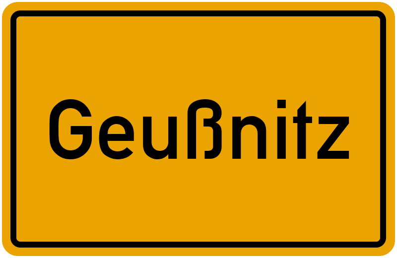 Ortsschild Geußnitz