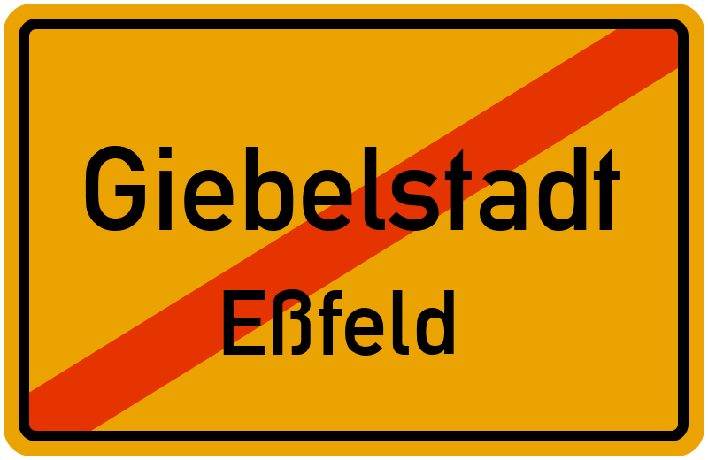 Ortsschild Giebelstadt