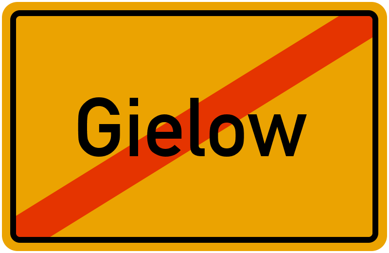 Ortsschild Gielow
