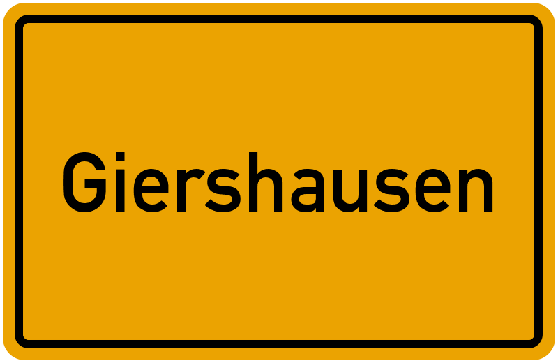 Ortsschild Giershausen