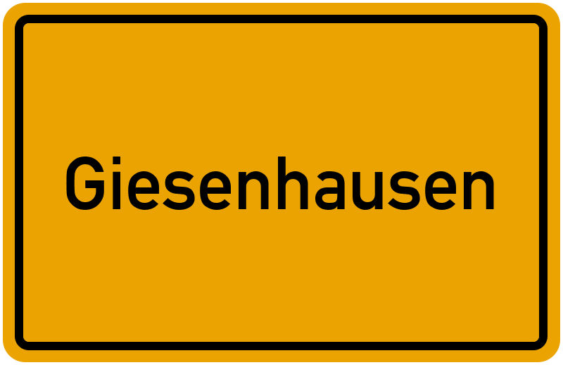 Ortsschild Giesenhausen