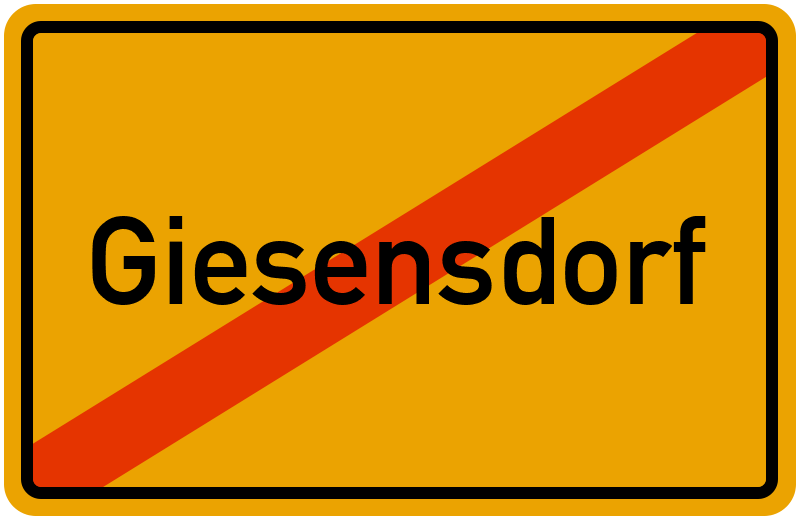 Ortsschild Giesensdorf