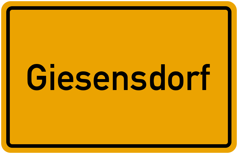 Ortsschild Giesensdorf
