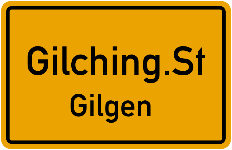 Ortsschild Gilching.St