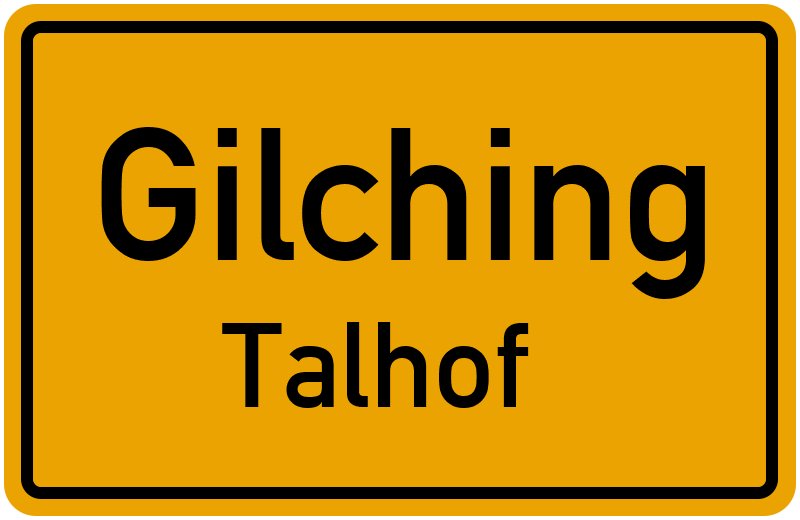Ortsschild Gilching