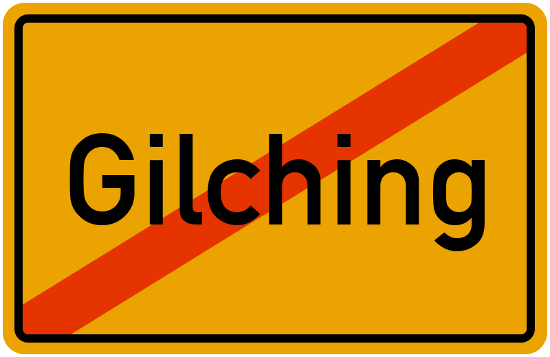 Ortsschild Gilching