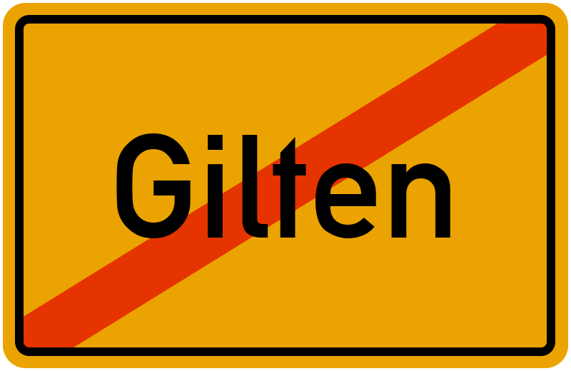 Ortsschild Gilten