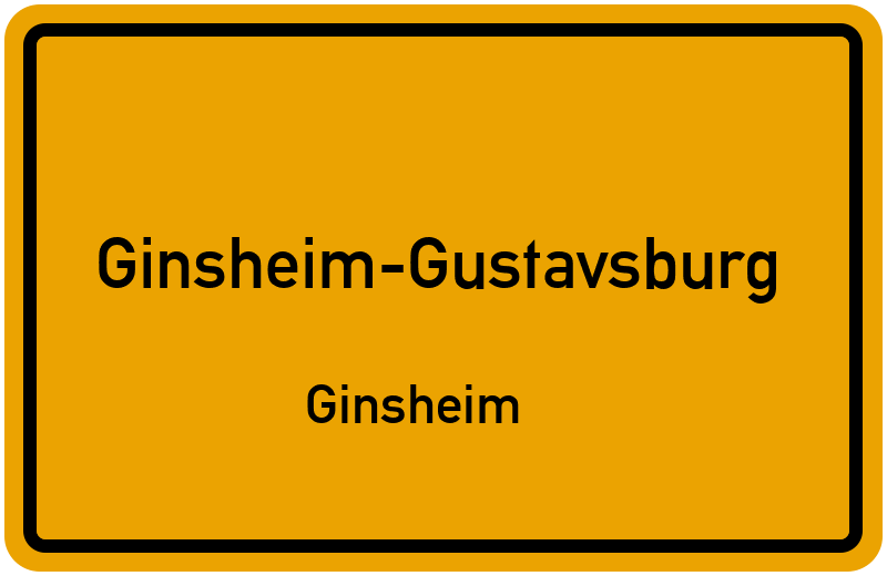 Ortsschild Ginsheim-Gustavsburg