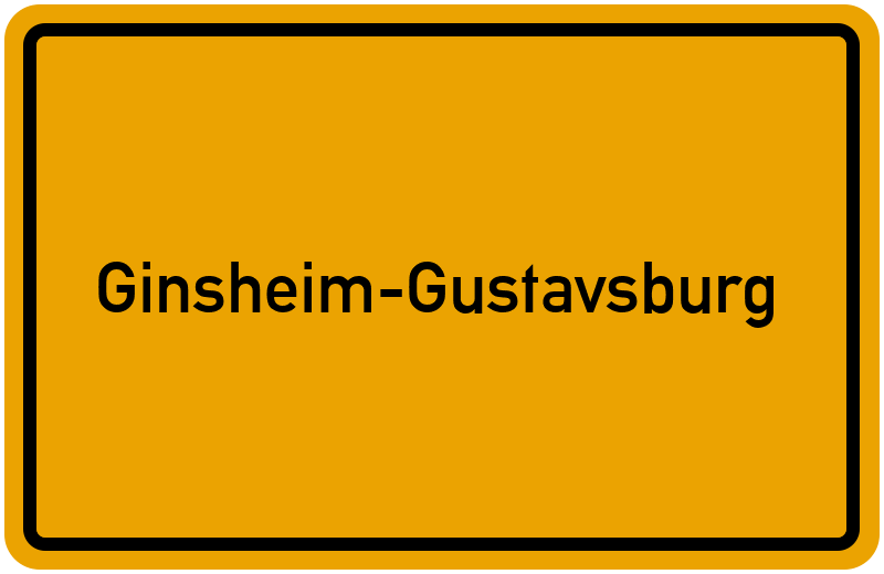 Ortsschild Ginsheim-Gustavsburg