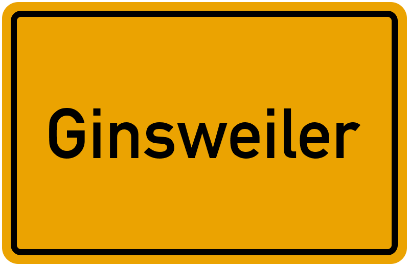 Ortsschild Ginsweiler