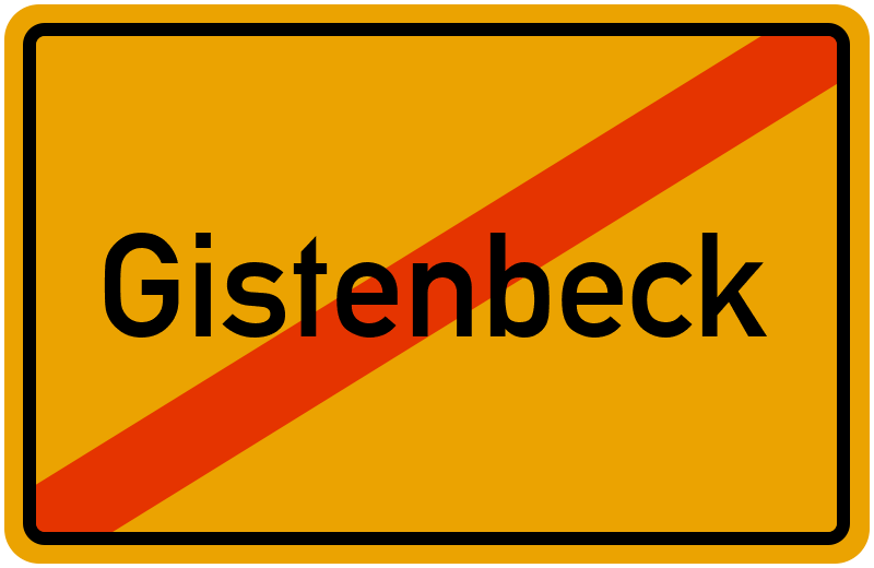 Ortsschild Gistenbeck