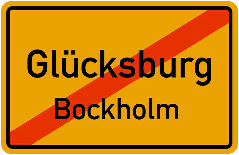 Ortsschild Glücksburg
