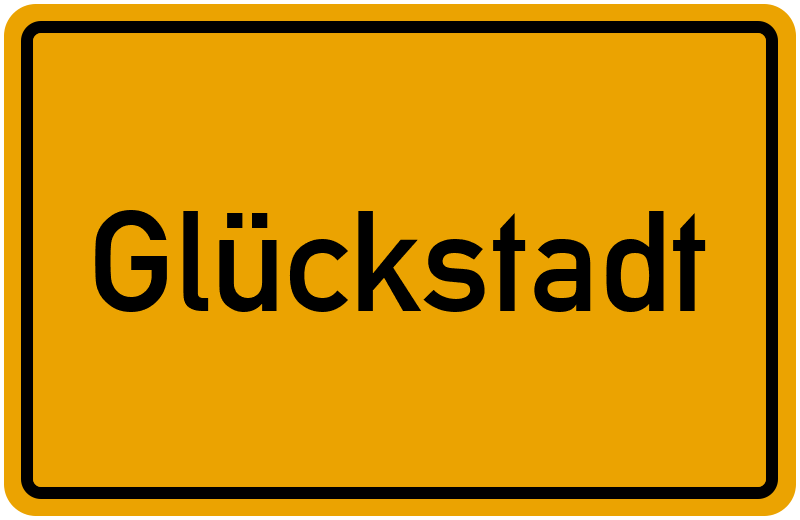 Ortsschild Glückstadt