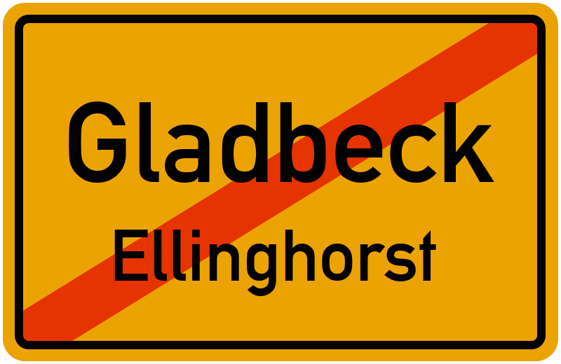 Ortsschild Gladbeck