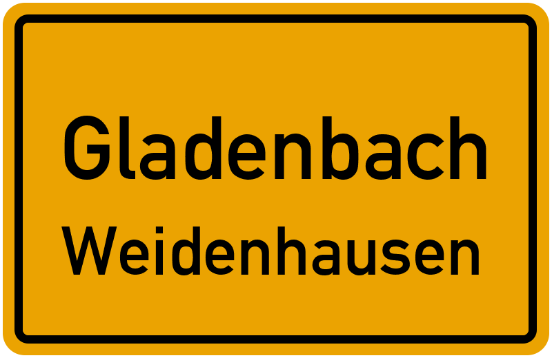 Ortsschild Gladenbach