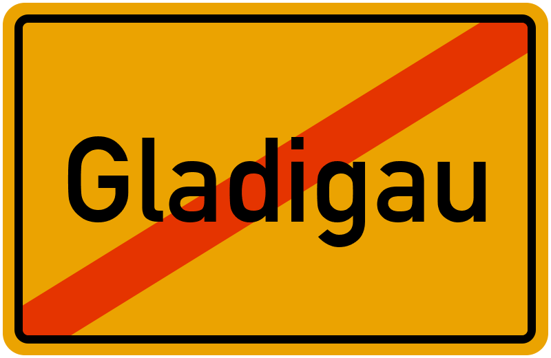 Ortsschild Gladigau