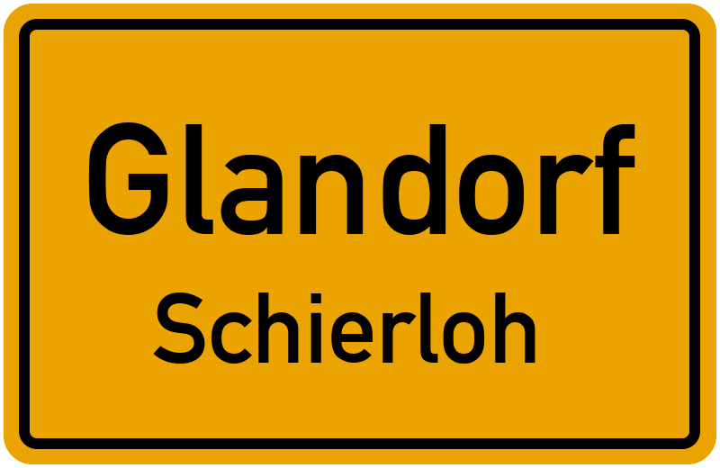 Ortsschild Glandorf