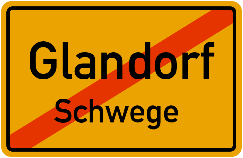 Ortsschild Glandorf