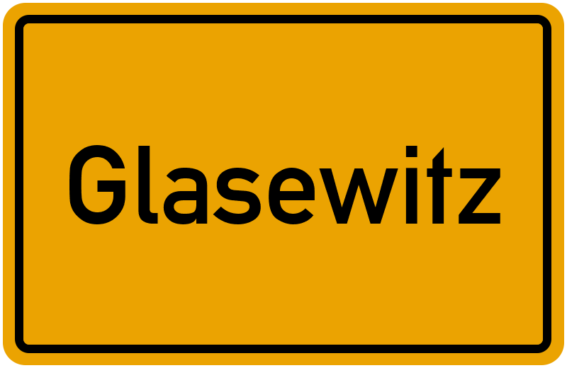 Ortsschild Glasewitz