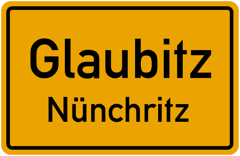 Ortsschild Glaubitz