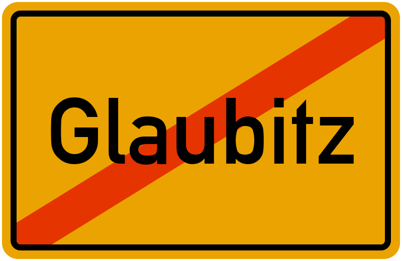 Ortsschild Glaubitz
