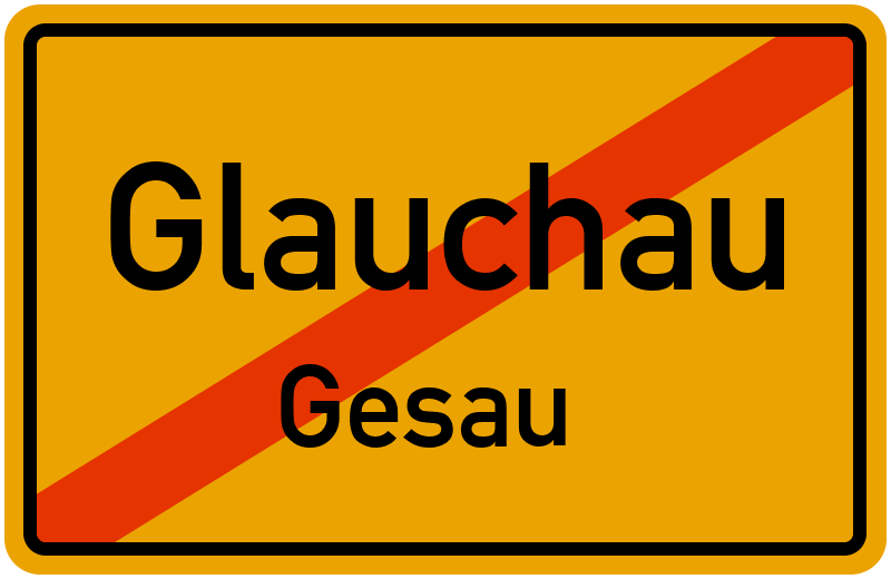 Ortsschild Glauchau