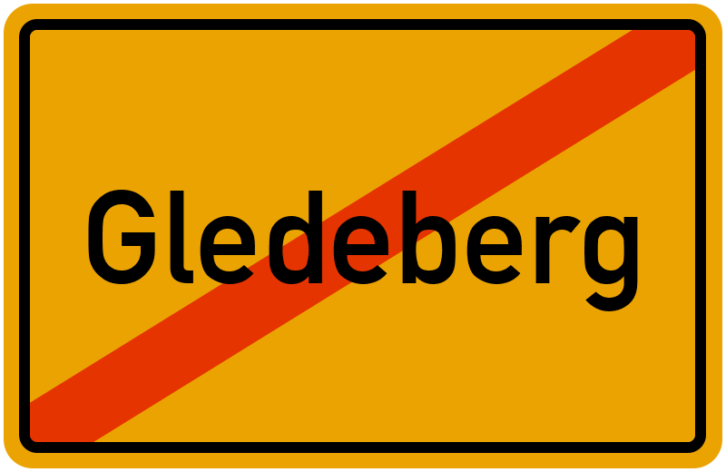 Ortsschild Gledeberg
