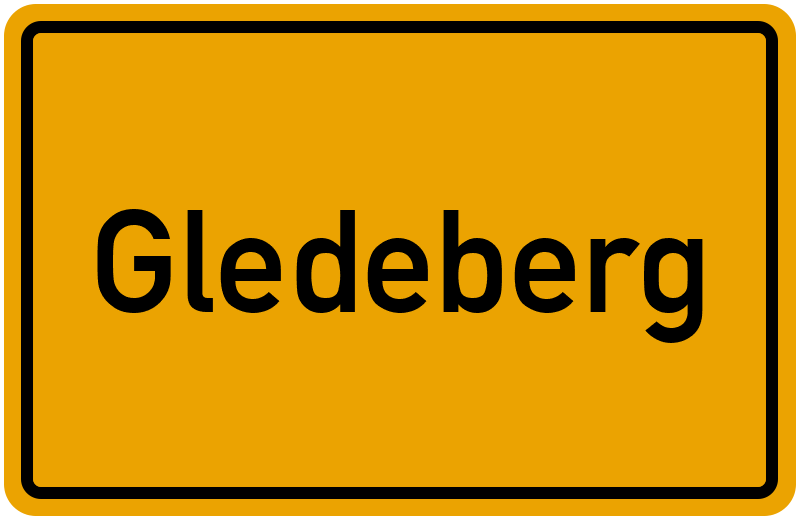Ortsschild Gledeberg