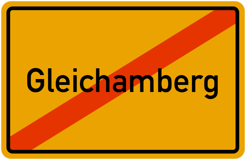 Ortsschild Gleichamberg