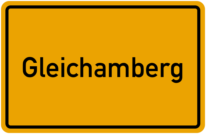Ortsschild Gleichamberg
