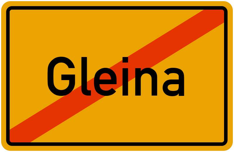Ortsschild Gleina
