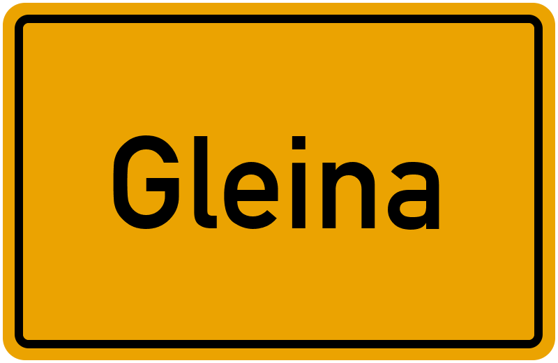 Ortsschild Gleina