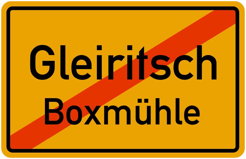 Ortsschild Gleiritsch