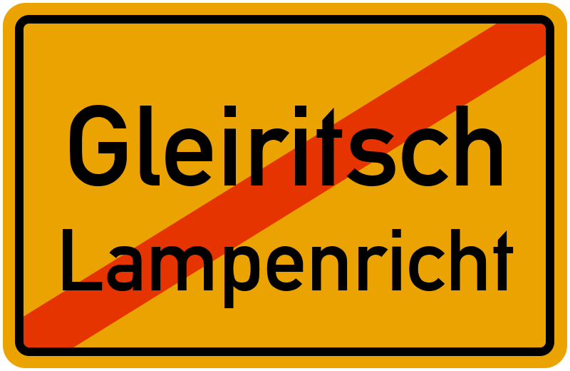 Ortsschild Gleiritsch