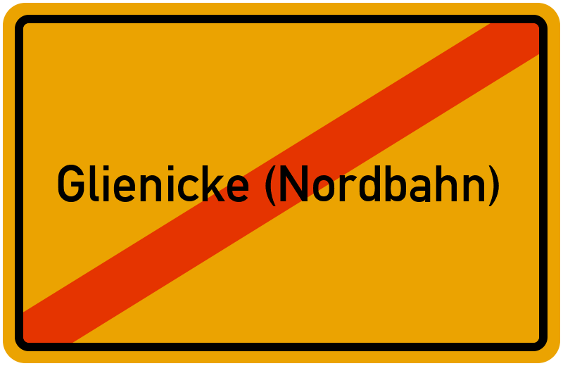 Ortsschild Glienicke (Nordbahn)