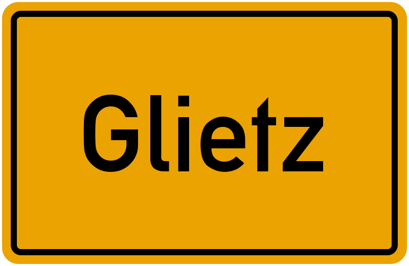 Ortsschild Glietz
