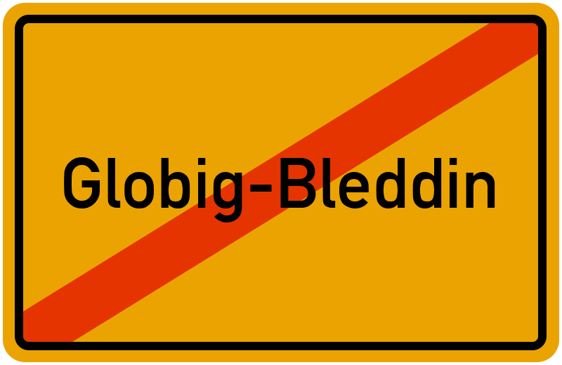 Ortsschild Globig-Bleddin