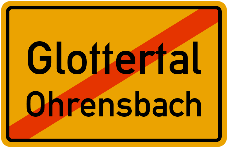 Ortsschild Glottertal