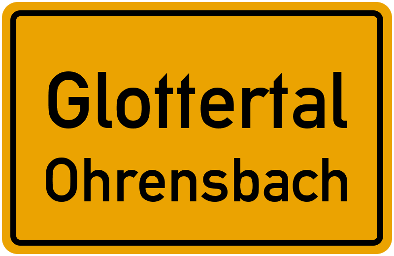 Ortsschild Glottertal