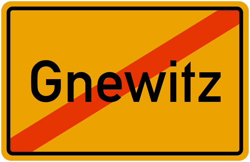 Ortsschild Gnewitz