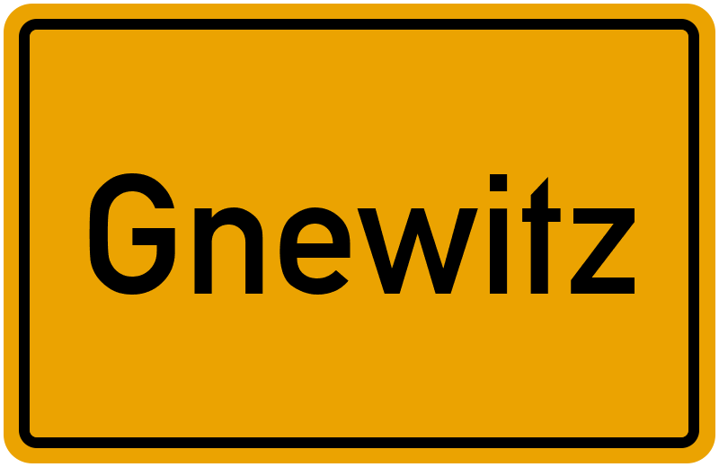 Ortsschild Gnewitz