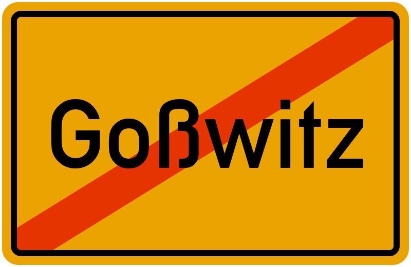 Ortsschild Goßwitz