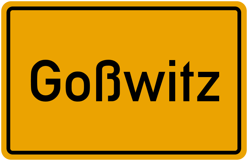 Ortsschild Goßwitz