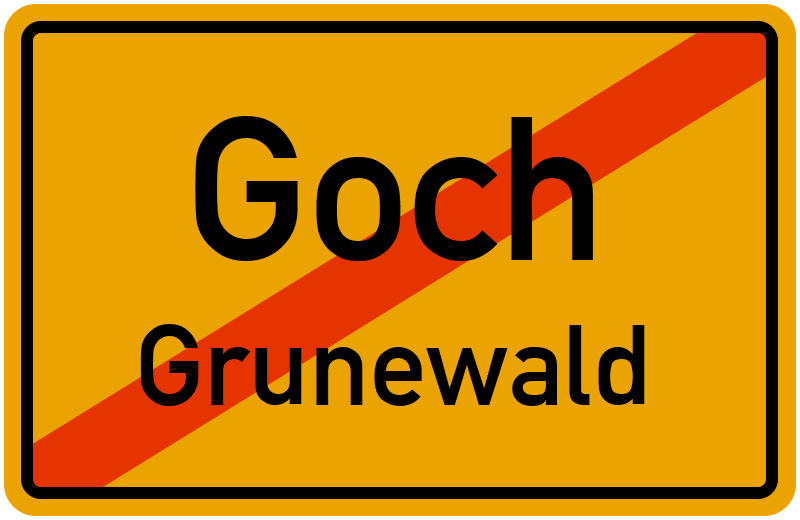 Ortsschild Goch