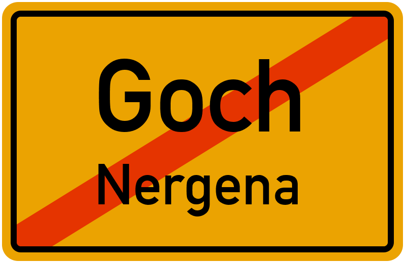 Ortsschild Goch