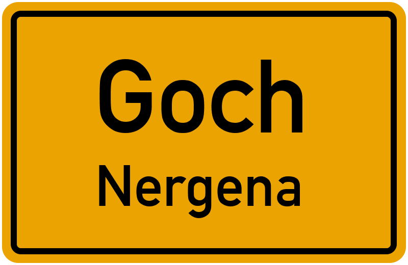 Ortsschild Goch
