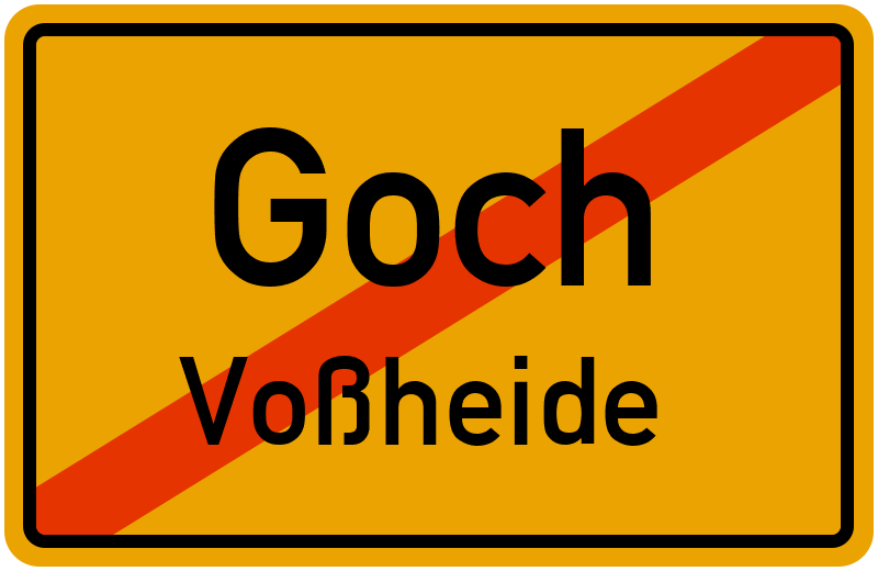 Ortsschild Goch