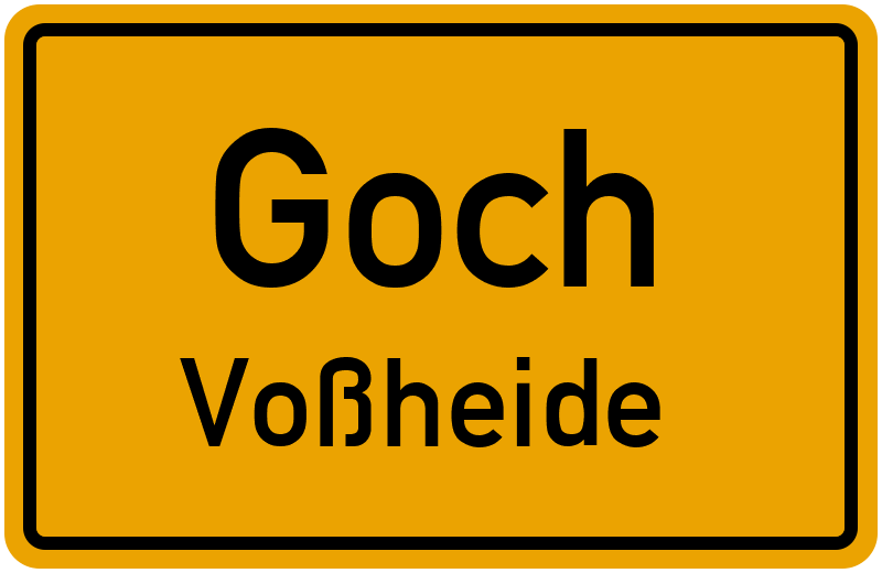 Ortsschild Goch