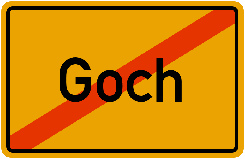 Ortsschild Goch